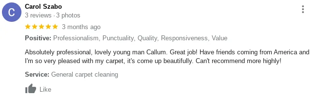 Carpet Cleaners In weybridge Review 1