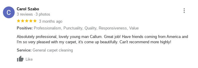 Carpet Cleaning bracknell Review 1